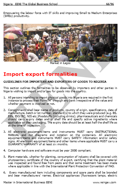 नाइजीरिया आयात निर्यात औपचारिकताओं